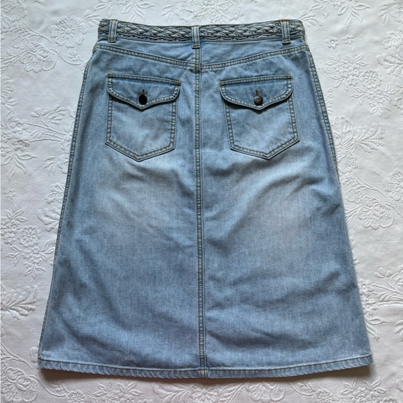 Vintage H&M Divided Y2K Denim Front Buttons A-Line Skirt Size 10 - Picture 2 of 15